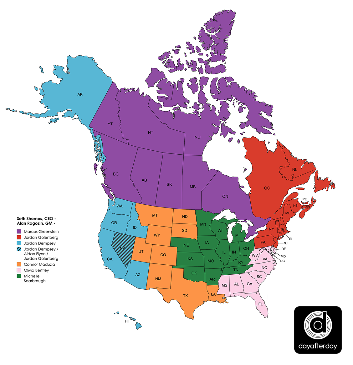 day after day agent territory map