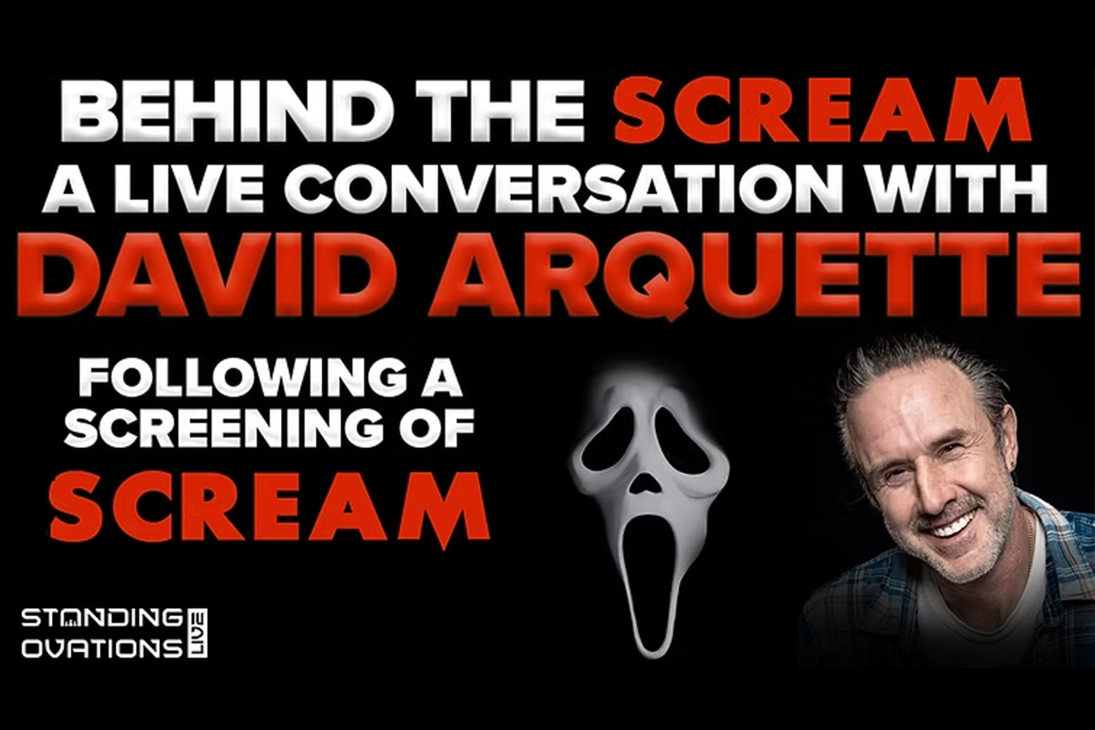 david arquette standing ovations live